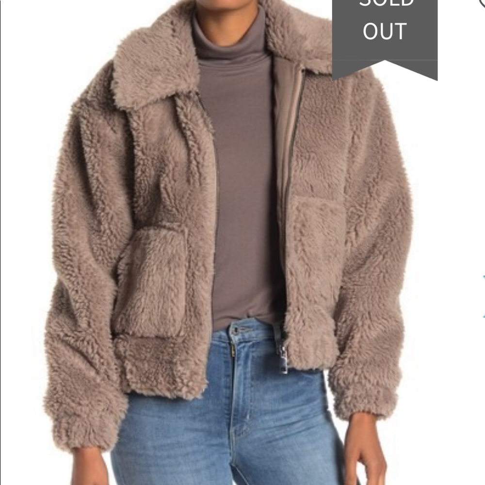 Avec Les Filles faux fur bomber jacket coat